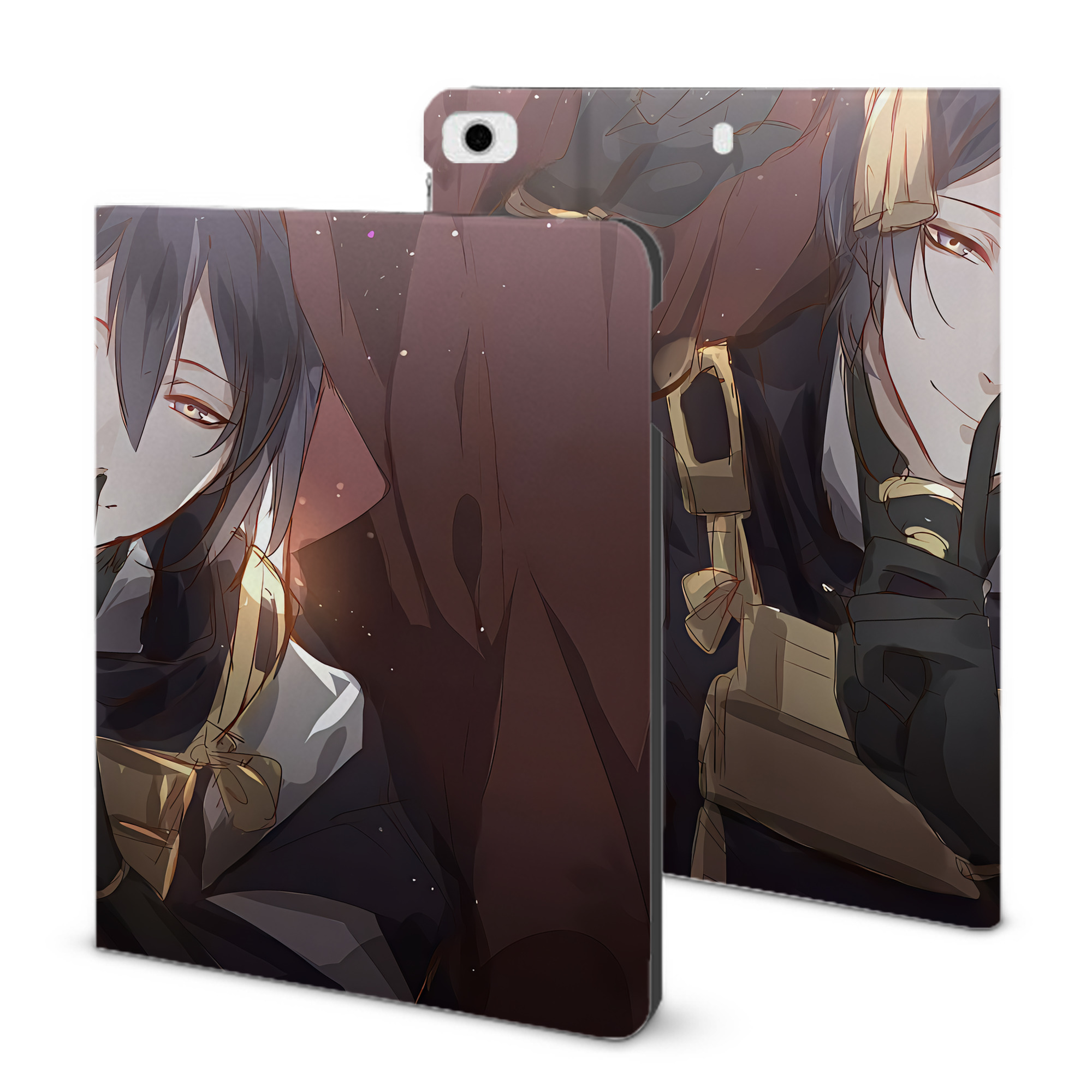 （画像用） 刀剣乱舞 Touken Ranbu IPad ケース ブック型 PUレザー TPU 耐衝撃 軽量 薄型 ペン収納なし 全面保護 IPad 各モデル対応